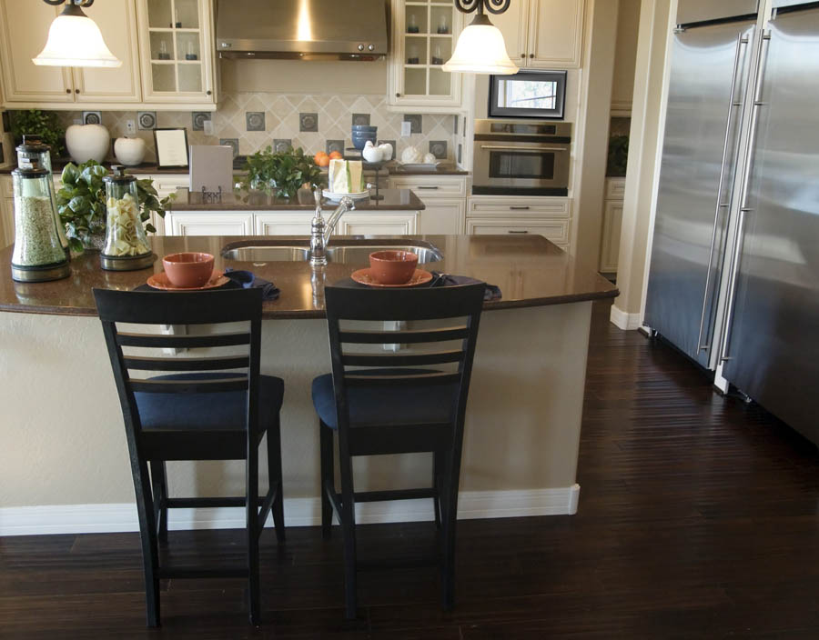 tv in kitchen island