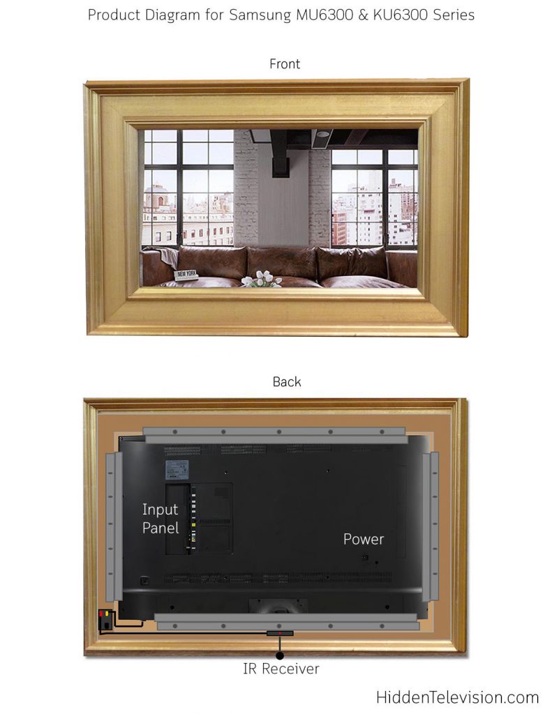 Samsung LED Mirror TV Product Diagram