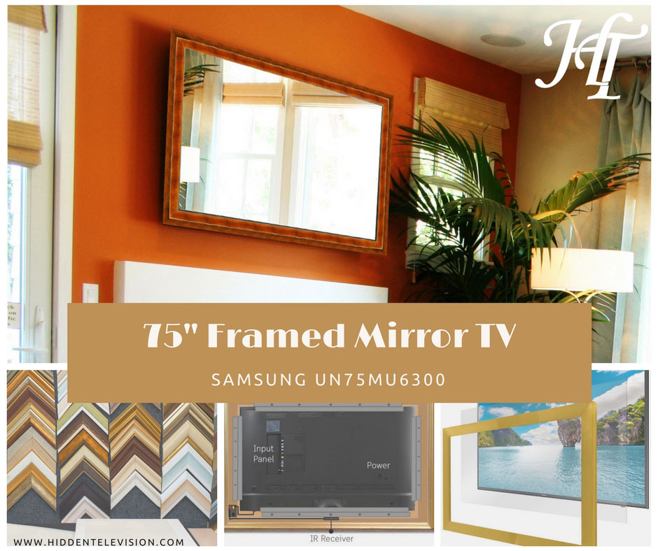 75" Framed Mirror TV Ambrosia Gold 779183 Hidden Television