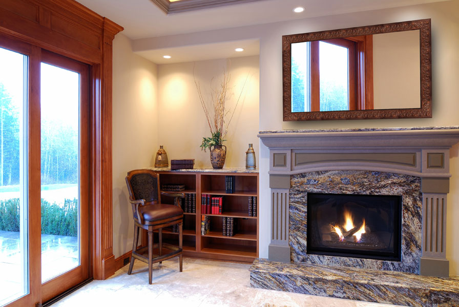 Living Room With A Fireplace