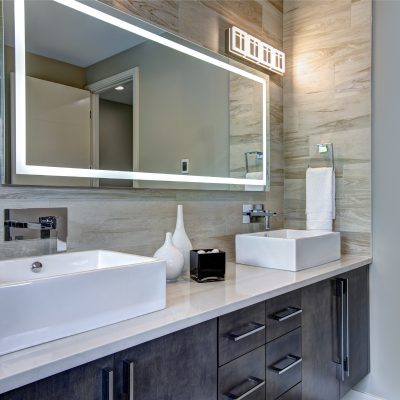 Framed Frameless Dielectric Mirror Tv, Tv Built In Bathroom Mirror