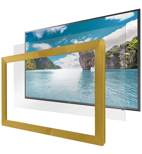 Framed Mirror TV Product Illustration Framed Mirror TV Product Illustration
